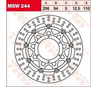 TRW Brake disc with ABE MSW244, FLOATING