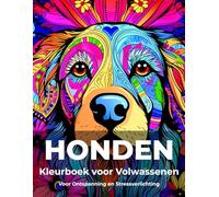 Honden Kleurboek voor Volwassenen: Voor Ontspanning en Stressverlichting - 50 Mindful Kleurplaten met Hondenportretten en Mandala Patronen (Eenvoudige en Ontspannende Creatieve Kleurboeken)