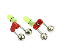 HondoKet 1pcs Night Fishing Rod Tip Blue Light Twin Bells Ring Fish Bait Alarm