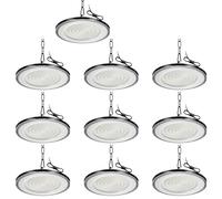 Hondony 10Pack 200W Led UFO High Bay Light, Cold White 6500K 20000lm, AC 210-220V, IP65 Waterproof, Shop Lights for Workshop Warehouse Factory Barn Garage Area Lighting Fixture