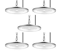 Hondony 5Pack 200W Led UFO High Bay Light, Cold White 6500K 80000lm, AC 210-220V, IP65 Waterproof, Shop Lights for Workshop Warehouse Factory Barn Garage Area Lighting Fixture