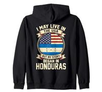 Honduran American Pride My Story Began In Honduras Zip Hoodie