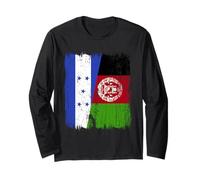 Honduras Afghanistan Half Flag Honduran Afghan Heritage Long Sleeve T-Shirt