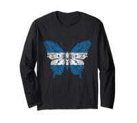Honduras Butterfly Honduran Flag Pride Long Sleeve T-Shirt