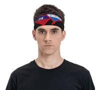 Honduras Flag and Haiti Flag Sports Headbands for Men Women, Moisture Wicking Workout Headband, Sweatband for Running,Cycling,Football,Yoga