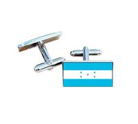Honduras Flag Cufflinks - Honduran National Emblem Gift for Men | Blue & White Flag with Five-Star Design | Groomsmen Wedding Gift | Gift Box Included | Proud Honduras Heritage Keepsake