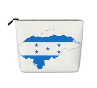 Honduras Flag Printed Single-Layer Cosmetic Bag Faux Linen Material Large Capacity Coin Purse Travel and Business Trip Essential