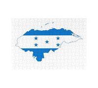 Honduras Flag Puzzle, 300 Piece Jigsaw Puzzl, 15â€X10.2â Wood, Environmentally Friendly, No Odor Challenging, for Adult and Kids Family, Wedding, Graduation, Gift