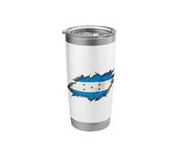 Honduras Flag Torn Ripped Stainless Steel Insulated Tumbler