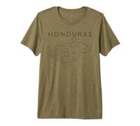 Honduras Map Catracho 504 Roots Heritage Guara Roja Honduran Premium T-Shirt