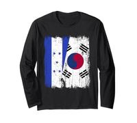 Honduras South Korea Half Flag Honduran South Korean Long Sleeve T-Shirt