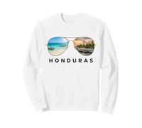 Honduras Tropical Beach And Sunset Village Sunglasses Sweatshirt