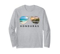 Honduras Tropical Paradise Beach and Sunset Aviator Sunglass Long Sleeve T-Shirt