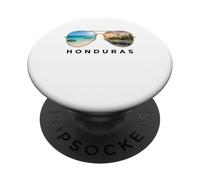Honduras Tropical Paradise Beach And Sunset Aviator Sunglass PopSockets Adhesive PopGrip