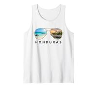 Honduras Tropical Paradise Beach and Sunset Aviator Sunglass Tank Top