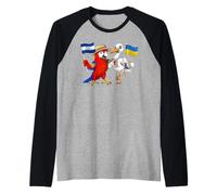 Honduras Ukraine Roots Honduran Flag Proud Ukrainian Raglan Baseball Tee