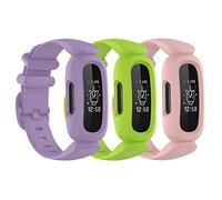 honecumi 3 Pack Straps Compatible with Fitbit Ace 3 Watch Bands for Kids Children - Colorful Skin-Friendly Watch Strap Wristband Bracelet Replacement Accessory for Boy Girl Gift