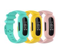 honecumi 3 Pack Straps Compatible with Fitbit Ace 3 Watch Bands for Kids Children - Colorful Skin-Friendly Watch Strap Wristband Bracelet Replacement Accessory for Boy Girl Gift