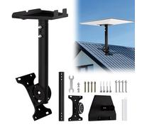 honecumi for Starlink Gen 3 Wall Mount, Adjustable, Robust Starlink V3 Wall Mount, Tube Adapter Mounting Set For Starlink Gen 3, With Expansion Screws, Cable Clips, Weatherproof
