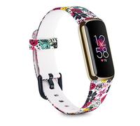 honecumi Luxe Straps Compatible with Fitbit Luxe Wrist Strap Watch Bands for Men Women Colorful Pattern Floral Sport Watchband Bracelet Bangle Replacement Accessories with Metal Buckle Large Small