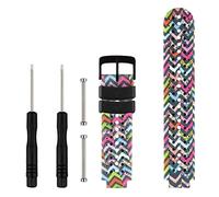 honecumi Replacement for Garmin Forerunner 735XT Watch Strap, Wristband 220/ 230/ 235/ 620/ 630 Running Watch, Bands Approach S20 S5 S6 Golf Smart Straps, B-Colourful Wave