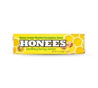 Honees Filled Menthol Lemon Cough Drop, Honey, Menthol & Lemon Cough Drops- Sore Throat Relief - Nothing Artificial -Natural Sore Throat Lozenges- NON-GMO (1 Pack - 9 Drops)