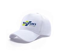 HONEHOY Car Baseball Caps, for Suzuki Ecstar Classic Sports Casual Cap, sweat-absorbent breathable Ladies Men's Golf Hat Sun Cap,White-One Size