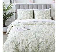 HoneiLife King Size Duvet Cover - 100% Cotton Comforter Cover, Floral Duvet Cover Sets with Zipper Closure & Corner Ties, 3-PC Wildflower Bedlinen Sets