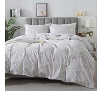 HoneiLife King Size Duvet Cover - Cotton Comforter Cover, Soft & Breathable Floral Bedding Duvet Cover Sets with Zipper Closure & Corner Ties, 3-PC Wildflower Comforter Cover Sets, Plain Life