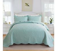 HoneiLife Quilt Set Queen Size - 3 Pieces Queen Quilt Bedding Set Microfiber Quilt Sets Lightweight Bedspreads Reversible Coverlets Retro Be