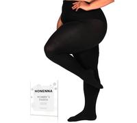 HONENNA Queen Plus Size Fleece Lined Tights, 6 Colors Thermal Warm Winter Tights for Women, 1 Pair Black 3X-4X