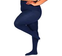 HONENNA Queen Plus Size Fleece Lined Tights, 6 Colors Thermal Warm Winter Tights for Women, 1 Pair Navy Blue 3X-4X