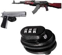 HONESECUR Gun Lock, 3-Digit Combination Gun Trigger Password Lock, Gun Key Fits Pistols, Rifles, Air Rifle, Shotguns, Trigger Lock