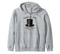 Honest Abe Lincoln Stovepipe Hat President History Zip Hoodie