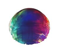 honest colored seals Reusable shower cap - double-layer waterproof, elastic, environmentally friendly daily use shower cap