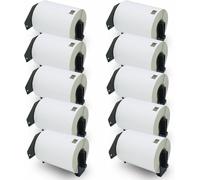 Honest Grocer 10x DK-11241 Shipping Labels, 102mm x 152mm, Black on White, Compatible with Brother QL Label Printers, 2000 Labels, Pack of 10 Rolls with Individual Holder
