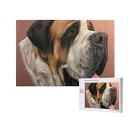 Honest Old Dog Saint Bernard Art Printed,1000 Pieces Wooden Jigsaw Family Game Jigsaw Puzzles for Adults Teens Home Decor