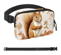 Honest Squirrel-1008 Unisex Style Fanny Pack: Fashion Waist Packs, Crossbody Bags Sport Slim Fashionable for Jogging Hiking Hiker Woman Man, Multicolor, 1.5x9.0x5.9in/4x23x15cm