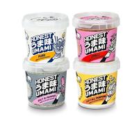 Honest Umami MSG Flavour Boost Mixed 4-Pack, Pure and 3-2-1 All-Purpose and Salt and Pepper and Chilli Seasoning Pots, Made by Fermentation, Naturally Gluten Free, Plant Based