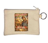 Honest Work on the Farm Key Chain Coin Purse Beige