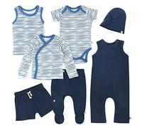 HonestBaby Baby Boys 7-piece Better Baby Boy Bundle Baby Boys Clothing Bundle (pack of 7)