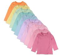 HonestBaby Baby Organic Cotton Long Sleeve Tshirts Multi Pack Toddler T-Shirt Set
