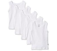 HonestBaby Baby Sleeveless Muscle T-Shirts 100% Organic Cotton for Infant Toddler Boys, Girls Tank Top, 5-Pack Bright White, 24 Months