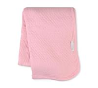 HonestBaby Organic Cotton Matelasse Reversible Receiving Blanket, Pink, One Size