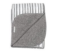 HonestBaby Organic Cotton Matelasse Reversible Receiving Blanket, Sketchy Stripe, One Size
