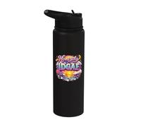 Honestly IDGAF Funny Retro Sunset Salty Sarcastic Stainless Steel Insulated Water Bottle