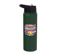Honestly IDGAF Funny Retro Sunset Salty Sarcastic Stainless Steel Insulated Water Bottle