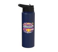 Honestly IDGAF Funny Retro Sunset Salty Sarcastic Stainless Steel Insulated Water Bottle