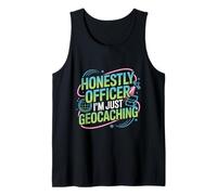 Honestly Officer I’m Just Geocaching Design Tank Top