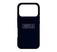 Honesty Is Everything Minimalist White Box Typography Text Case for iPhone 17 Pro